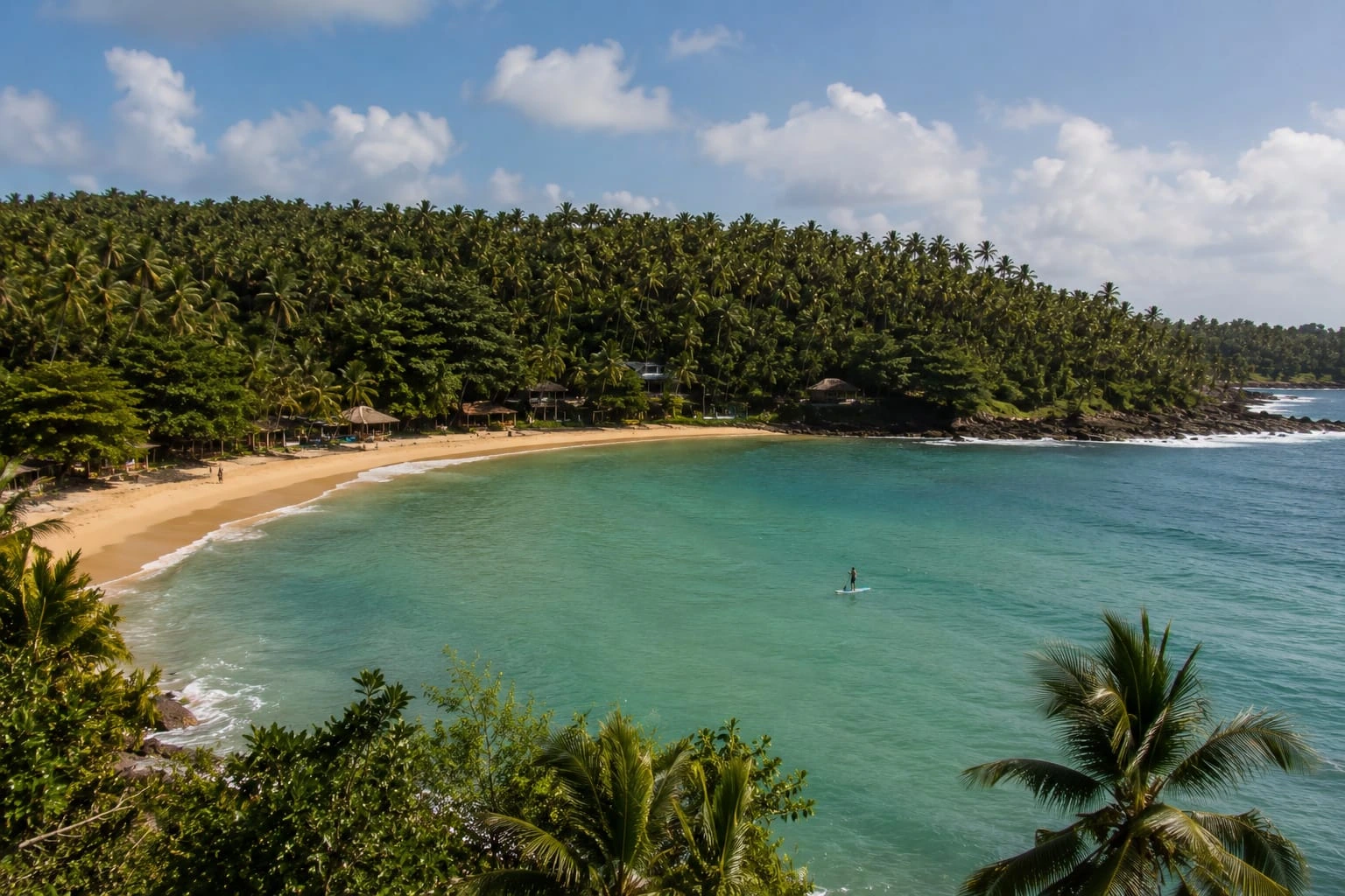 title="Discover Hiriketiya Beach, Sri Lanka's tropical coastal paradise known for surfing, golden sands, turquoise waters, and unforgettable beach experiences." Hiriketiya Beach